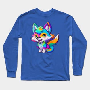Colorful Wolf Magic Long Sleeve T-Shirt